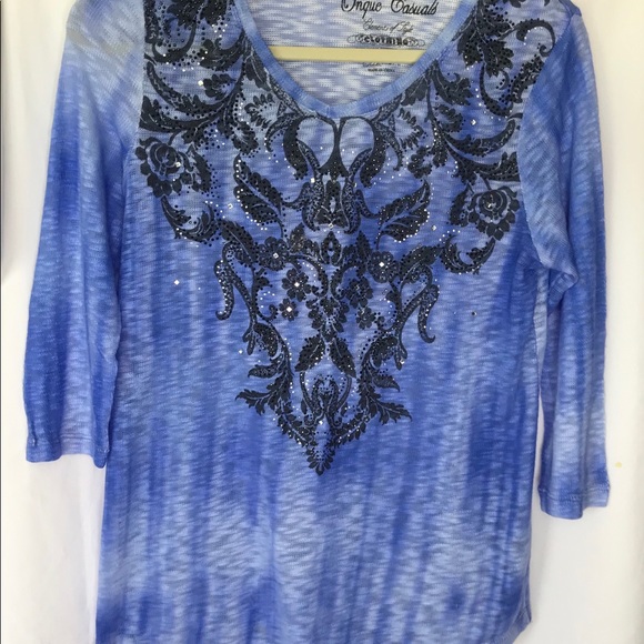 Onque Casuals Cardigan 100% Polyester Light Blue - Picture 2 of 6